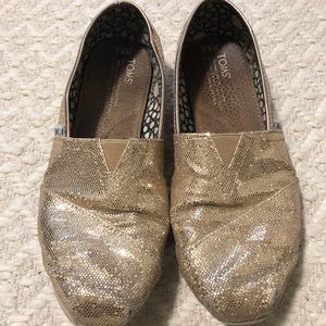 Gold glitter Toms